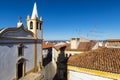 View of a church and houses in the traditional village of Nisa in Alentejo, Portugal