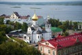 View of the Church of the Icon of Our Lady of Kazan in the August cloudy day. Nizhniy Novgorod, Russia