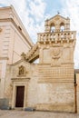 View at the Church of Knights of Malta Mater Domini in the streets of Matera - Italy