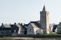 View of the Church Notre-Dame in Portbail in Normandy, France Royalty Free Stock Photo