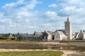 View of the Church Notre-Dame in Portbail in Normandy, France Royalty Free Stock Photo