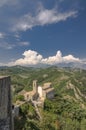 View of the church of Roccascalegna near the castle