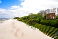 View of the church ruins of Hoff. Old ruin on the beach of the Polish Baltic Sea