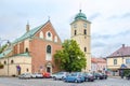 View at the Church of Saint Adalbert and Saint Stanislas in the streets of Rzeszow in Poland