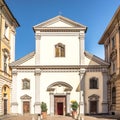 View at the Church of Saint Cristoforo in the streets of Vercelli - Italy