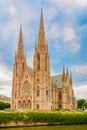 View at the church of Saint Paul in Strasbourg - France Royalty Free Stock Photo