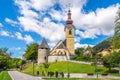 View at the Church of Saint Peter and Paul in Tarvisio - Italy Royalty Free Stock Photo