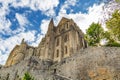 View of church Saint-Pierre in Mont Saint Michel, Normandy, Fran Royalty Free Stock Photo