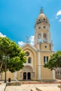 View at the Church of San Francisco Asis in Old District Casco Viejo in Panama City - Panama Royalty Free Stock Photo