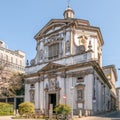 View at the Church of San Giuseppe in the streets of Milan in Italy Royalty Free Stock Photo