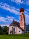 Church of Sant`Osvaldo, Castelrotto, Dolomites, north Italy Royalty Free Stock Photo