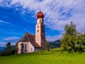 Church of Sant`Osvaldo, Castelrotto, Dolomites, north Italy Royalty Free Stock Photo