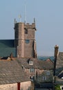 Corfe castle village Royalty Free Stock Photo