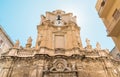 View of the church of the Souls of Purgatory or Anime del Purgatorio in Trapani town, Italy Royalty Free Stock Photo