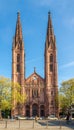View at the church of St.Bonifatius in Wiesbaden - Germany Royalty Free Stock Photo