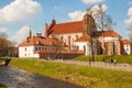 View of Church of St. Francis and St. Bernard over the river Vilnia , Vilnius Royalty Free Stock Photo