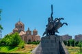 View of the Church of St. Gregory the Illuminator in the center of Yerevan Royalty Free Stock Photo