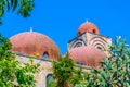 View of the Church of St. John of the Hermits in Palermo, Sicily, Italy