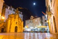View of the Church of St. Luke in the Old Town of Kotor at night. Montenegro Royalty Free Stock Photo