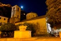 View of the Church of St. Mary in the Old Town of Kotor at night. Montenegro Royalty Free Stock Photo