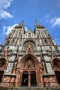 View on Church of St. Nicholas in Kiev, Ukraine. Gothic church situated on Vasilyevskaya street