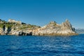 View of Church of St. Peter in Portovenere or Porto Venere town on Ligurian coast. Italy Royalty Free Stock Photo