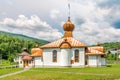 View at the Church in village Topola, Slovakia