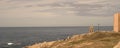 A view of the church of A Virxe da Barca in Muxia, a town on the Galician coast (Spain Royalty Free Stock Photo