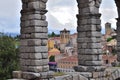Arches of the aqueduct of Segovia, Spain Royalty Free Stock Photo