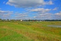 View of churches and belltower from Ilyinsky meadow in Suzdal, Russia Royalty Free Stock Photo