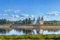 View of churches in Dymkovo Sloboda, Veliky Ustyug, Russia