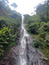 view of the Cijalu waterfall in Subang, West Java, Indonesia in September 2021 Royalty Free Stock Photo