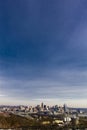 Cincinnati, Ohio seen after a light snow from Devou Park, Kentucky Royalty Free Stock Photo