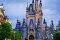 View of Cinderella\'s Castle at Magic Kingdom, Walt Disney World, March 2022