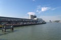 View of circus food factory and Rotterdam cityscape Royalty Free Stock Photo