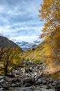 View of the cirque of Troumouse in the Pyrenees mountains Royalty Free Stock Photo