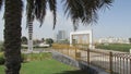 A view of the city of Abu Dhabi from the Great Mosque. Royalty Free Stock Photo