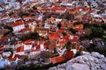 View of the city from the Acropolis in Athens