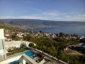 view city area banggai regency through one of the hotels in banggai Royalty Free Stock Photo