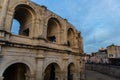 view of the city of Arles in France.