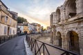 View of the city of Arles in France.