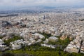 View from the top of Lykavittos Hill, Athens Royalty Free Stock Photo