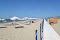 View of the city beach. Settlement Amber, Kaliningrad region