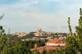 View of the city of Beziers, in the South of France, from the Neuf Ecluses de Fonserannes Nine Locks of Fonserannes