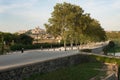 View of the city of Beziers, in the South of France, from the Neuf Ecluses de Fonserannes Nine Locks of Fonserannes