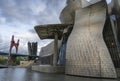 View of the city of Bilbao with the Guggenheim museum of modern art.