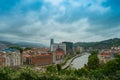 View of the city of Bilbao top view, Basque Country, Spain Royalty Free Stock Photo