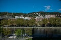 View of the city block along the bay. Bilbao Royalty Free Stock Photo