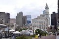 View of the city from Boston Harbour. Boston, MA, USA. September 30, 2016. Royalty Free Stock Photo