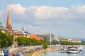 View on city center of Budapest in Hungary in sunny day Royalty Free Stock Photo